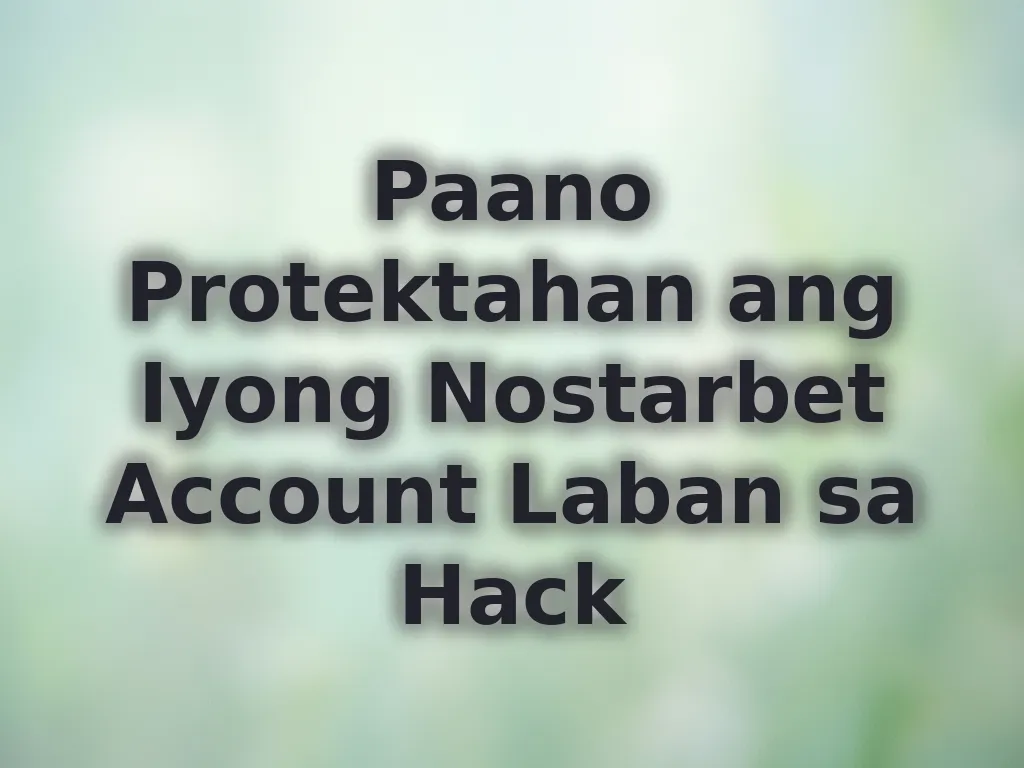 Account Security Tips