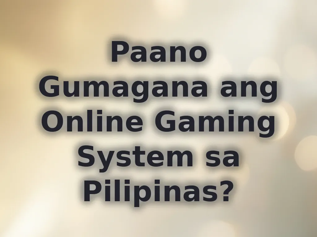 Online gaming system PH